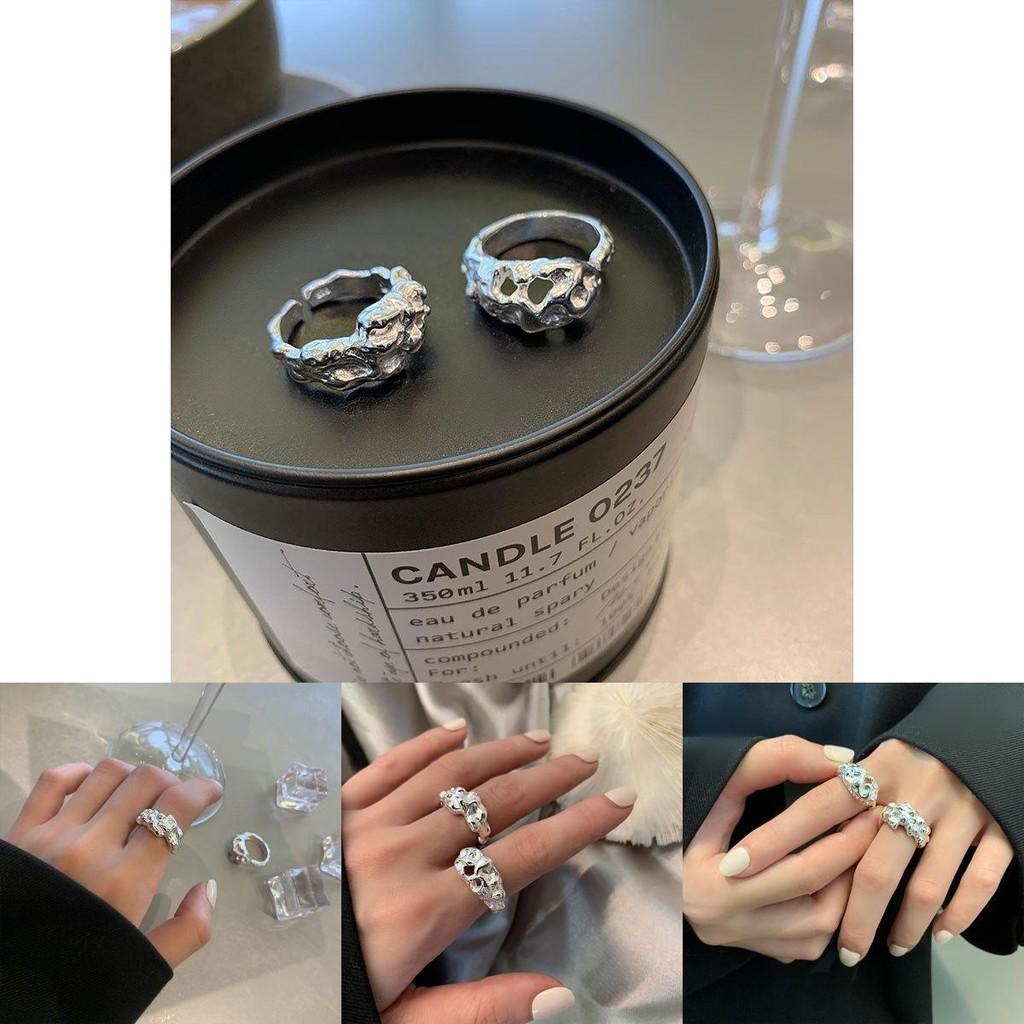 Textured Hollowed Chic 925 Sterling Silver Ring Timeless Korean Fashion Jewelry For Women