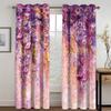 2pcs Beautiful Flower Butterfly Printed Curtains Grommet Top Hook Curtain For Restaurants  Living Room Bedroom Offices Room