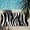 Black White Print Zebra Anime Towel Quick Drying Beach Towels Are Suitable For Swimming Pools Camping Yoga And The Gym