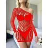 Sex Underwear Hip Skirt Long Sleeve Sexy Hollow Mesh Skirt