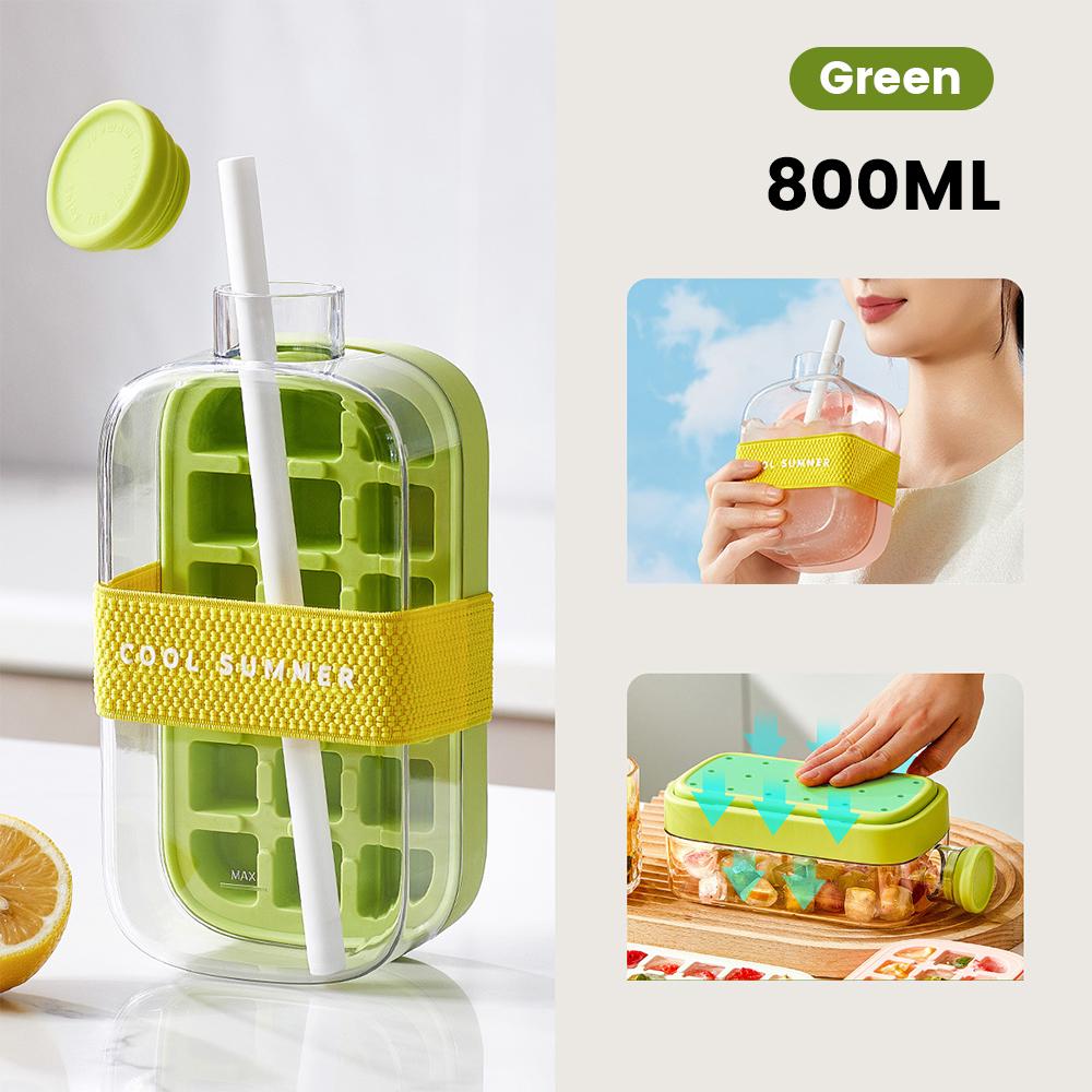 500ml/800ml Ice Cube Bottle Portable Silicone Freezer Ice Trays zero-contact pressure ice cube mold Whiskey Ice Cube Maker