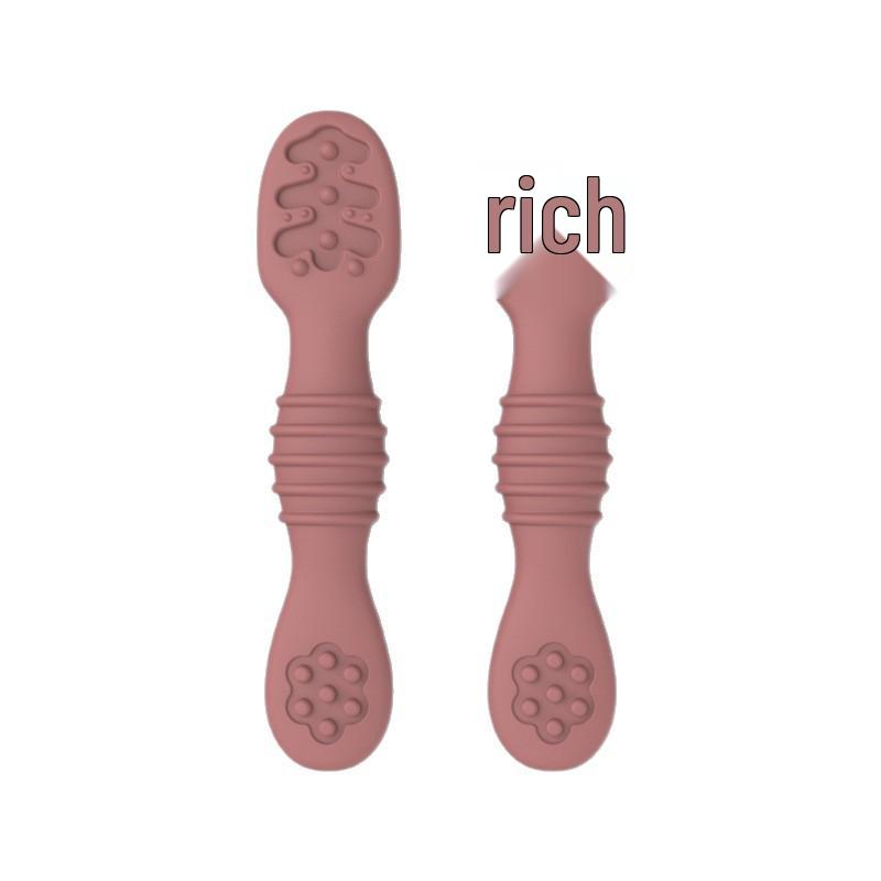 Flower-Shaped Silicone Chewing Spoon for Babies - Ideal for Feeding Purees and Cereal