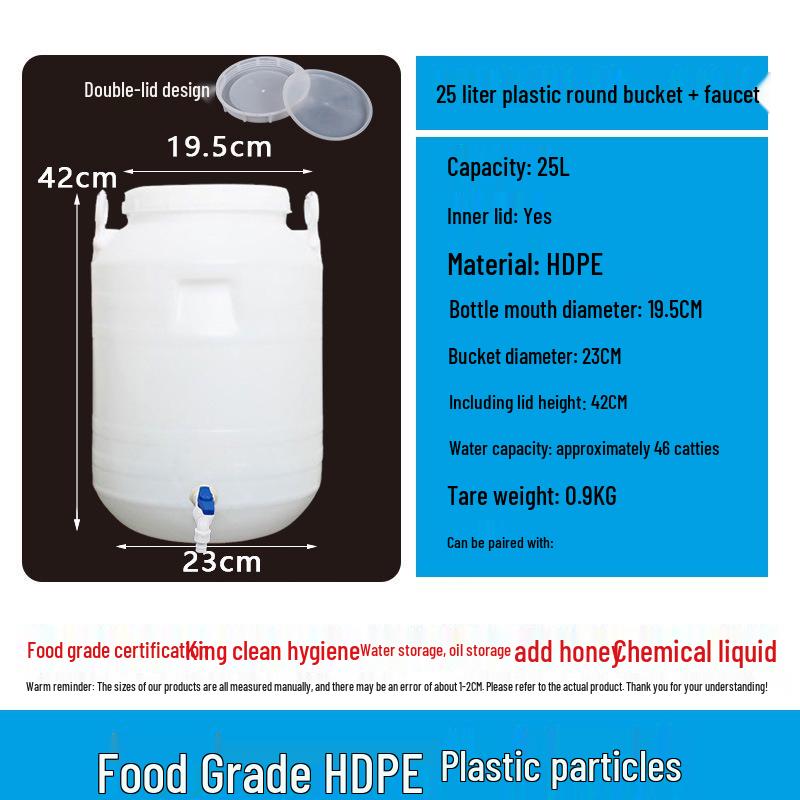 Extrem großer Gärbehälter aus lebensmittelechtem Kunststoff mit Deckel für Enzymbrauerei & Tierfutteraufbewahrung