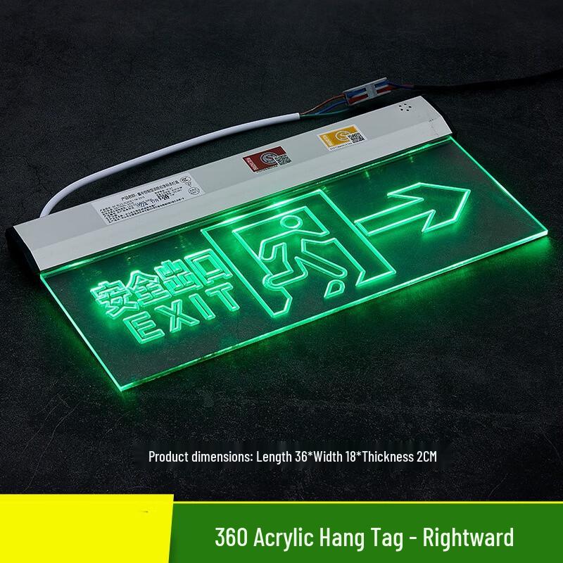 Transparent LED Emergency Exit Sign Light