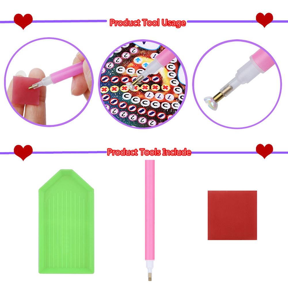 2pcs 5D DIY Full Round Drill Diamond Painting Beacon Kit Home Decoration 40x70cm