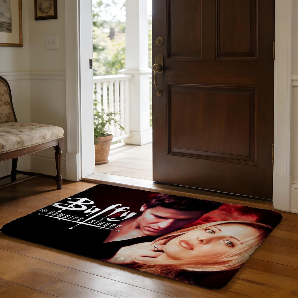 Buffy The Vampire Slayer Classic Movie Floor Mat Soft Flannel Absorbent Mat Non-Slip Rug Home Bedroom Bathroom