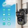 New EU 4K 8MP WIFI PTZ IP Camera Dual Lens With Dual Screen Ai Human Auto Tracking Color Nightvision ICsee Outdoor Surveillance Camera