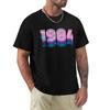 1984 Year Retro Neon TShirt Lightweight Basic Short Sleeve Shirt
