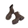 Combat Boots for Women Chunky Heel Platform Lug Sole Ankle Boots Shoes With Zipper Women's Comfortable Anti-Slip PU Leather Walking Chelsea Booties