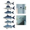 Hanging Fish Sculpture,Nursery Coastal Ornament Beach Theme Decor Nautical Wooden Wall Plaque for Ocean Theme Room Outside Hotel