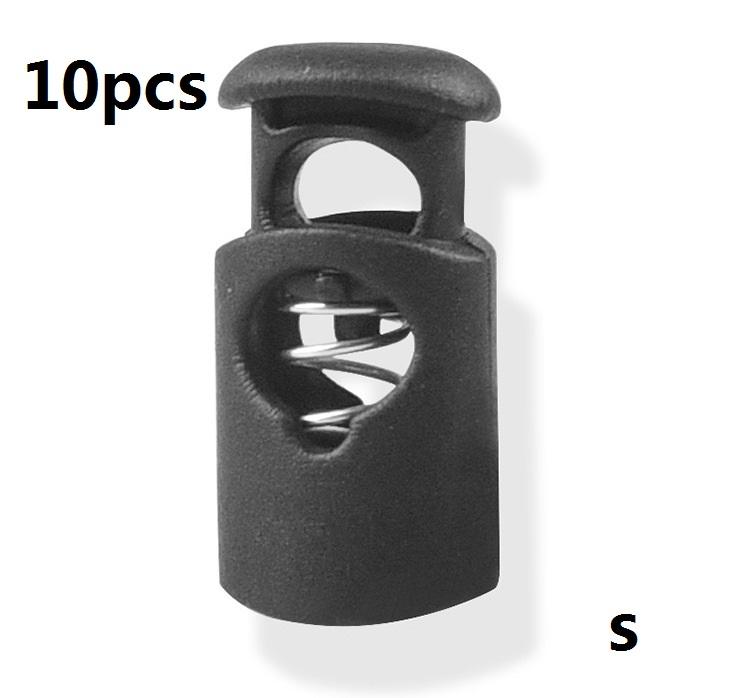 

10pcs Push Cord Lock Spring Clasp Plastic Stoppers Ends Toggles Clip For Apparel Bungee Elastic Rope Parts small