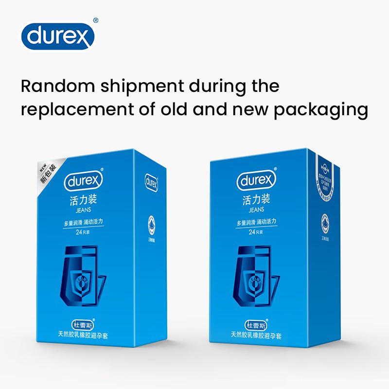 Durex Jeans Natural Rubber Latex Condom 12/24 PCS/BOX Adult Use