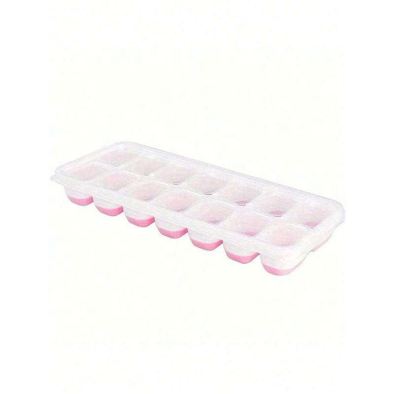 1 Stück Silikon-Eisziegelform, Mehrfarbig Transparent 14/24 Fächer Eisziegel Eiswürfelform, Geeignet für Kühlschrank