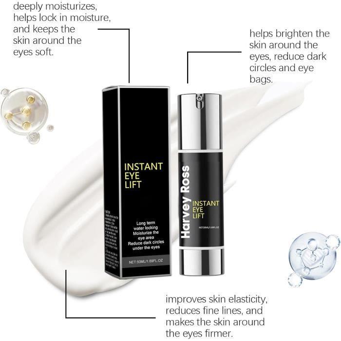 Crème pour les yeux Harvey Ross Instant Lift+ - Réduit les cernes et les poches - 50ml