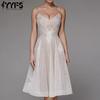Women's Fashion Summer Spring Solid Color Print Sleeveless V-Neck High Waist Casual Dresses