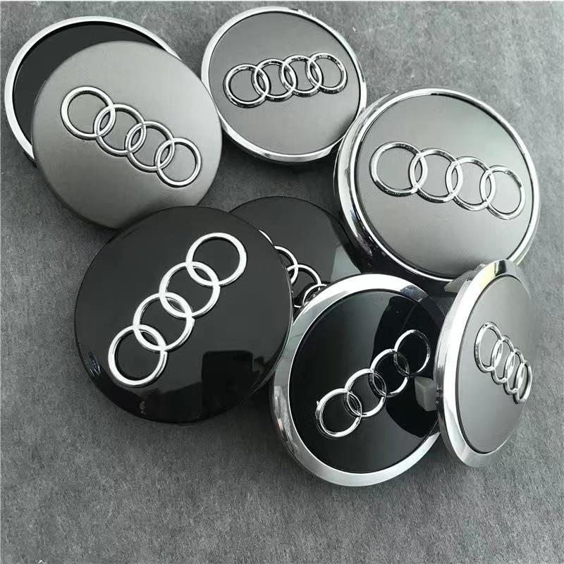 4PCS automobile tire center hub cover four-ring logo is suitable for 64s 68/69mm tire center modification 8D0601170/4B0601170A.s64