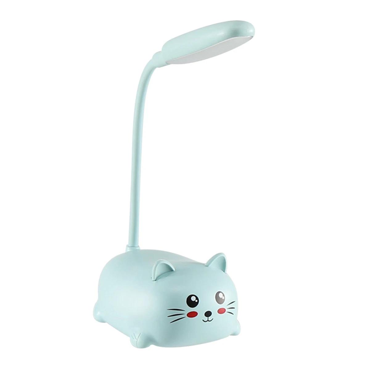 

Ночник кошка светодиодный милый книжный светильник перезаряжаемый для учебы складной настольный беспроводной гибкая трубка креативный мультяшный настольный для учебы мини