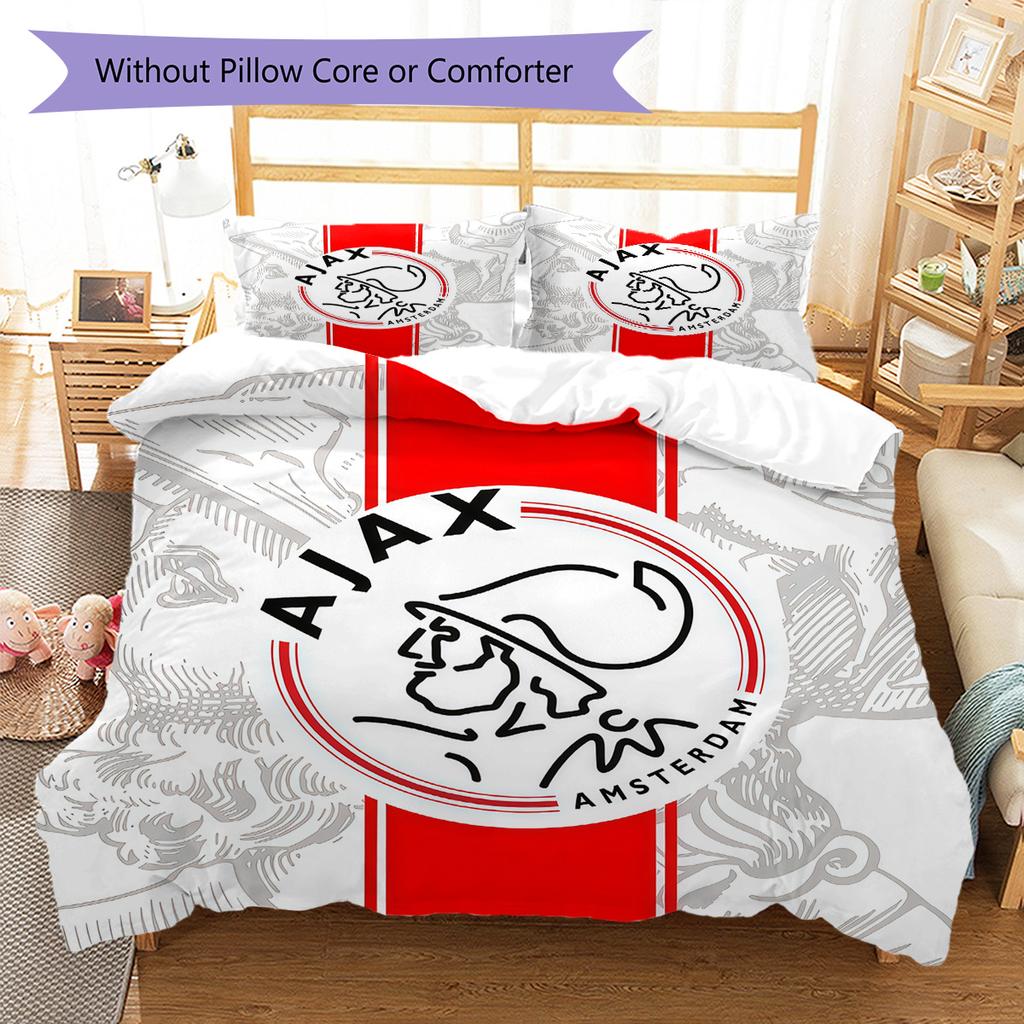 AFC Ajax Poster (2) Bedding Quilt Set Quilt Cover Pillowcase Home Decoration Birthday Gift (1 * Duvet Cover + 2 * Pillowcase, Without Core)
