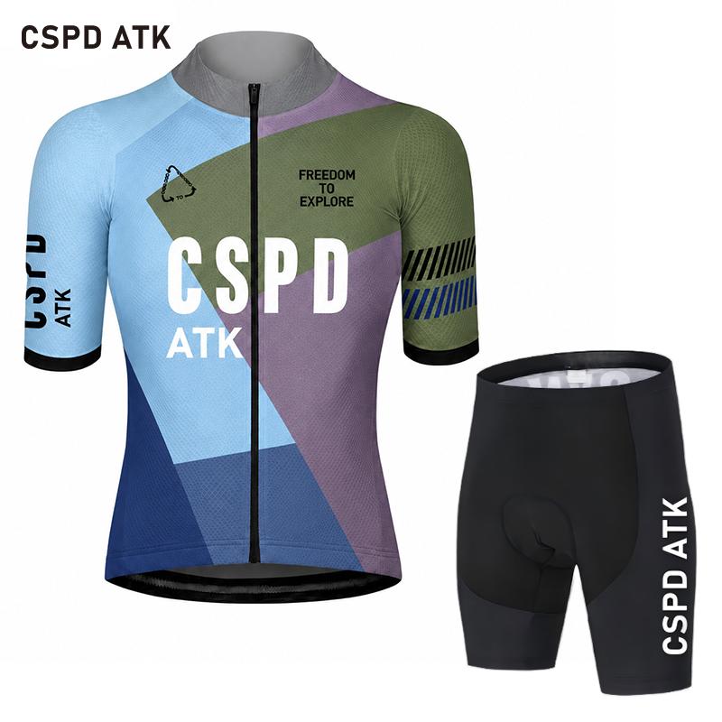 Men's Cycling Clothing Summer New Cycling Set Moisture Absorbing Quick Drying Cycling Jersey High Elasticity Bib Shorts