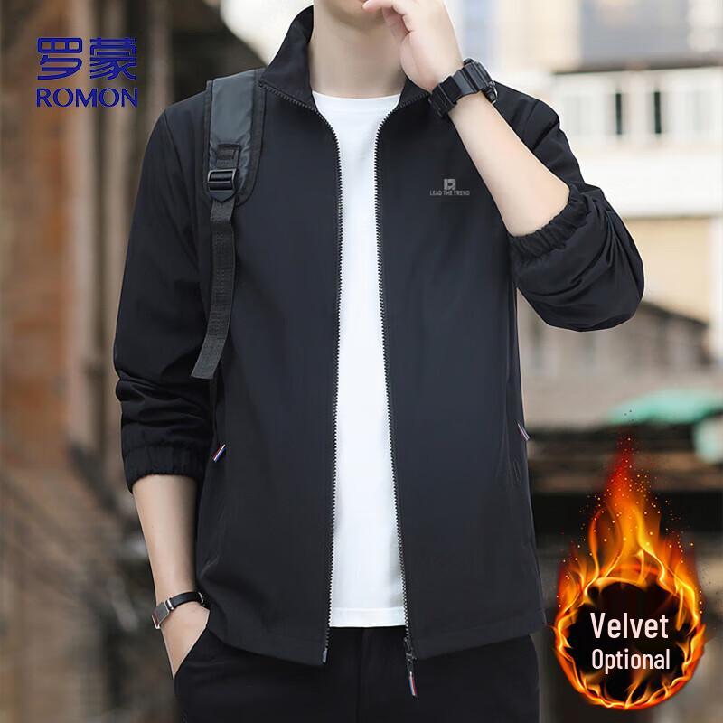 

ROMON Men s Business Casual Stand-Collar Jacket JK02 2XL