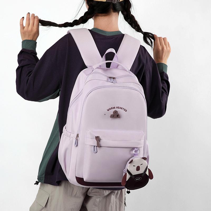 Schulranzen mit großer Kapazität für Studenten, Herren- und Damen-Rucksack mit Farbkontrast