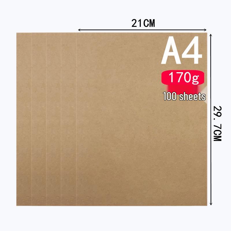 100 Sheets Yellow A4 Kraft Paper Covers: 150g Thick Cardstock, Acid-Free Wood Pulp