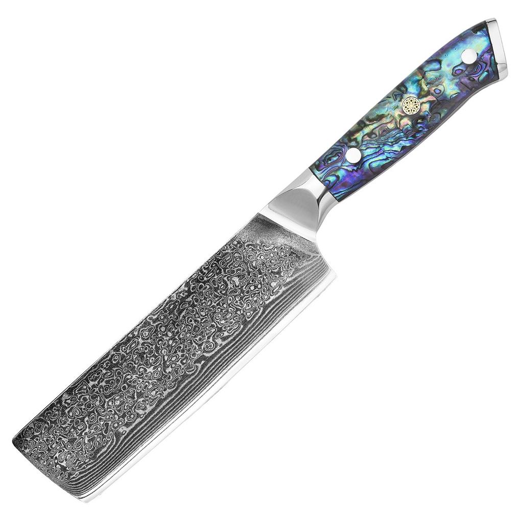 67-Layer Damascus Steel Kitchen Knife, 60-62 HRC High Hardness Sharp Slicing Knife, Vacuum Heat Treated Chef Knife for Fruit Vegetable Meat Prep