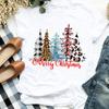 Women Lady Deer Animal Cartoon Print Printing Merry Christmas Womens Clothes Shirt T Tee For Tshirt