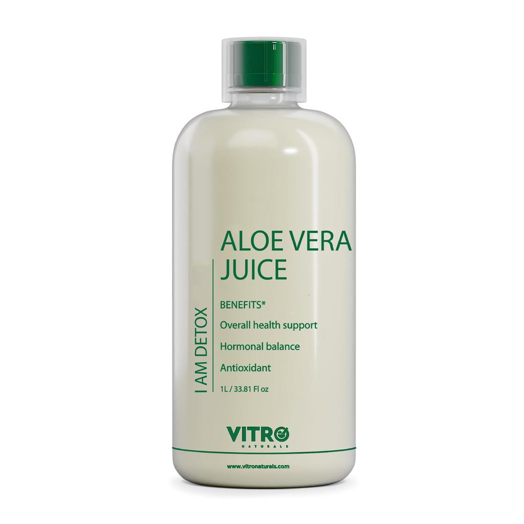Vitro Aloe Vera Saft 1L | Unterstützt Hautglanz, Verdauung & Gewichtsmanagement | Traditionelles Rezept bei Verstopfung & für das Immunsystem | Ohne Zuckerzusatz