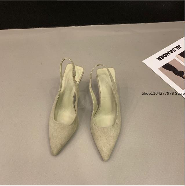 Fashion High Quality Ladies Shoes Slip-on 2025 Women's Sandals Fashion Slingbacks Office and Career Hot Sale Plus Size Toe Cap Sandals