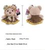 Adorable Lolita Bear & Rabbit Plush Pendant - Cute Bag Charm & Desk Companion