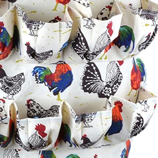 Canvas Apron with Multi-Pockets Egg Gathering Apron for Farm Home Adjustable
