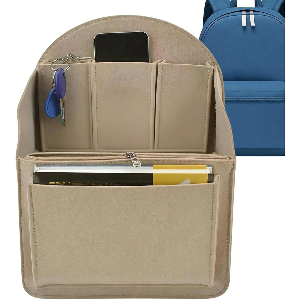Tascheneinsatz – Geräumiger Rucksack-Liner, Weicher Filz-Organizer, Kleines Fachlayout | Ultraleichtes Nylon-Tragezubehör, Geordnetes Fachdesign