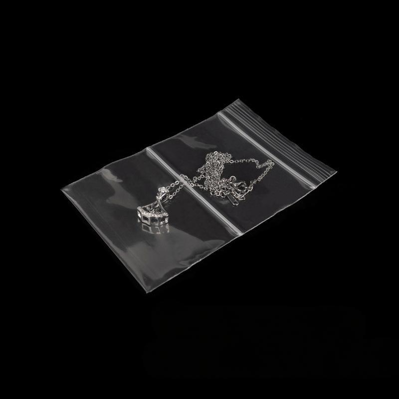 Double-Chamber Transparent Ziplock Bags, Pack of 200, Perfect for Storing Jewelry & Decorative Items