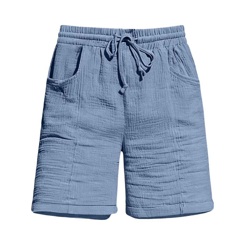 Casual en comfortabele Boho Kleur Trekkoord Shorts met Zakken voor de Zomer voor Dames