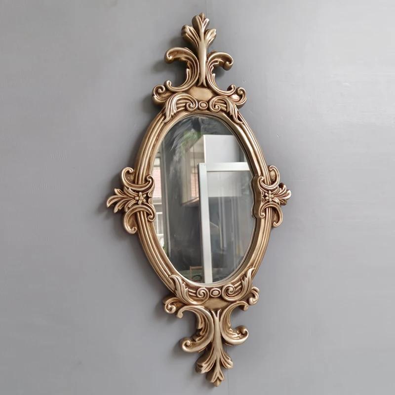 European American style mirror wall shaped wall mounted bathroom vanity makeup  decorative Decorative Mirrors