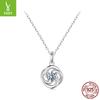 Cross-Border Four-Leaf Clover Moissanite Necklace Women'S Light Luxury Niche Simple High-End Sense S925 Silver Collarbone Chain