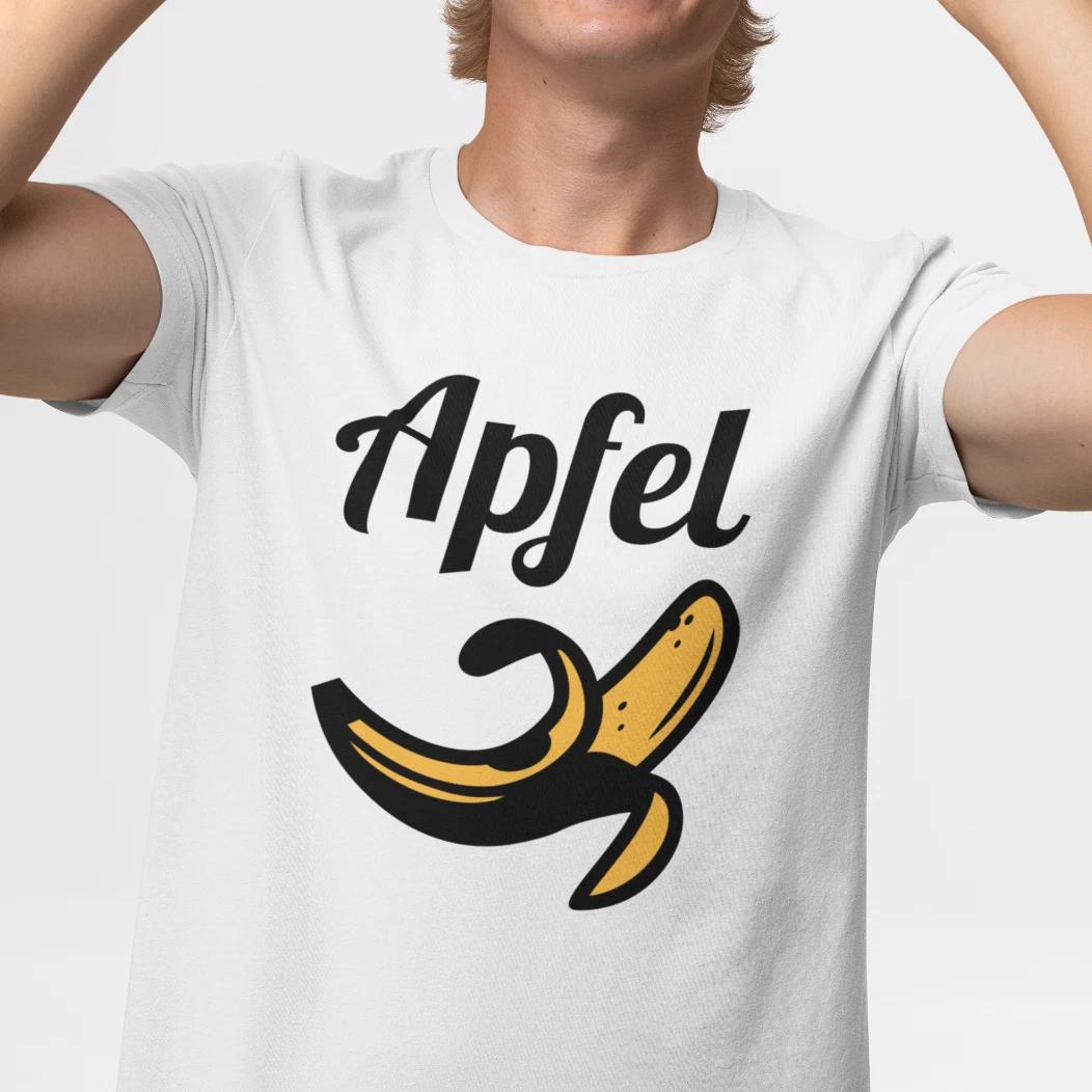 Men s and Women s T-shirts Apple Banana Fruit Fruit Joke Funny Comedy Saying Humor Fun M