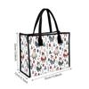Christmas Gnome Pattern Canvas Tote Bag Reusable Daily Shopping Handbag Cute Casual Outdoor Portable Shoulder Bag