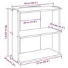 VidaXL 3-Tier Bookcase White 60x30x60 Cm Engineered Wood, Shelf, Book Shelf, Storage Shelf, 860247