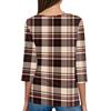 Damen T-Shirt Tee Bedruckt Knopf 3/4 Ärmel Tunika Täglich Wochenende Mode Basic V-Ausschnitt Reguläres Oberteil