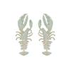 Exaggerated Ocean Breeze Multi-layered Lobster Summer Beach Style Fashionable Earrings for Ladies with Brushed Finish.