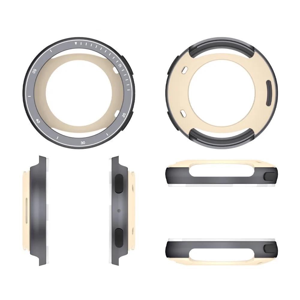 Replacement Metal Watch Bezel Protective Shockproof Watch Case Shell Anti-Scratch Screen Protector for Amazfit Active 2