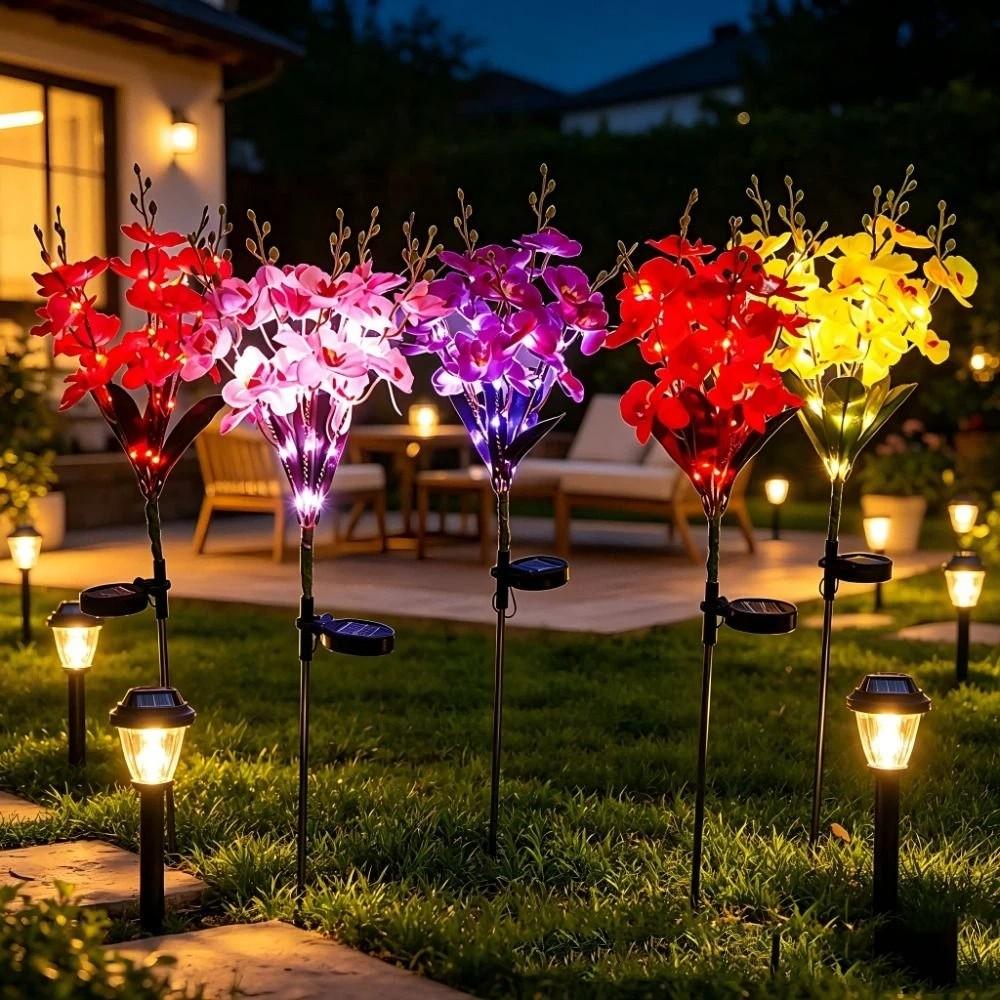 Stake Light Solar Butterfly Flower Lamp Waterproof Solar Powered LED Light Path Decoration