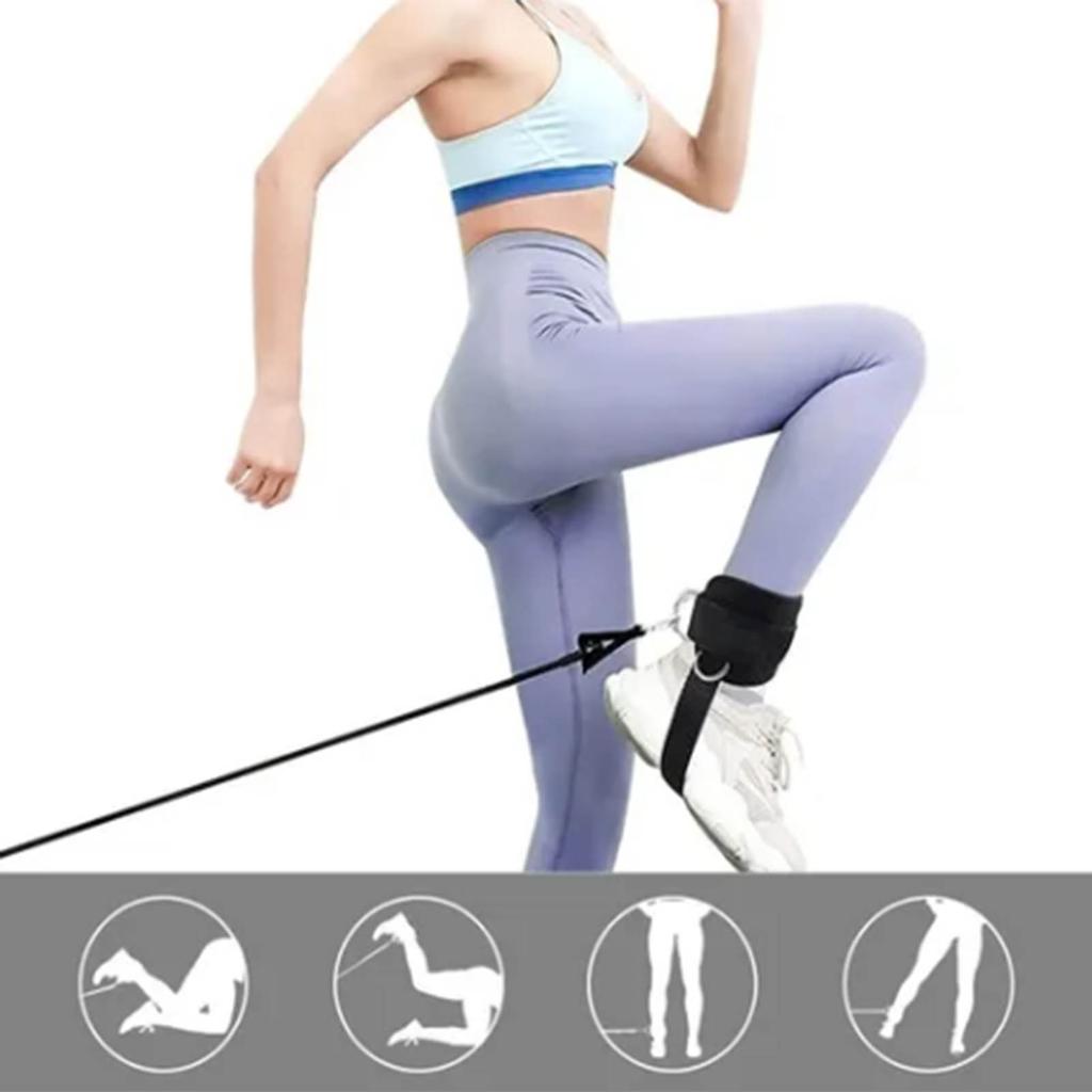 1 Pair Ankle Straps for Cable Machine Fitness Hook and Loop Ankle Cuffs with Reinforced D Rings for