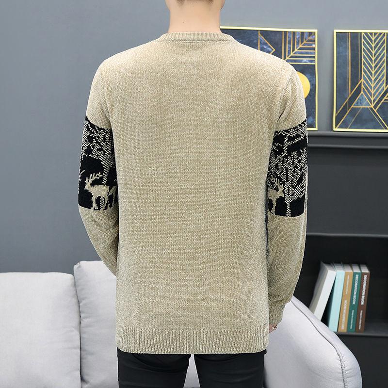 Herren Herbst und Winter Mode Casual Pullover Langarm Übergroßen Strickpullover Männer Weihnachten Pullover