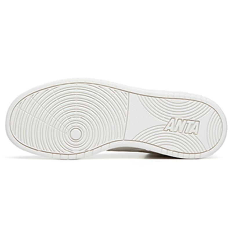 Anta Street Naughty High-Top Skateboard Shoes Women's Gray White Yellow Sneakers 122238067-3