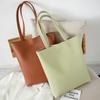2025 summer new trendy women's bag Korean version soft leather tote bag student with simple large-capacity shoulder handbag