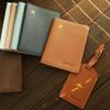 Personalized Artificial Leather Passport Holder Custom Name Foldable Lightweight Luggage Tag Ideal for Outings and Travel Gifts