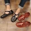 fashion New Summer Men's Sandals Outdoor Non-Slip Beach Flat Fisherman Casual Shoes Breathable Hollow Men Sandals Male Vintage Slippers